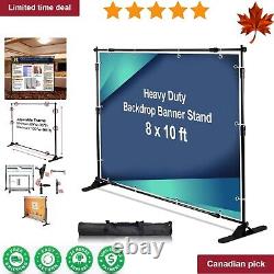 10x8ft Heavy-Duty Backdrop Stand Adjustable Step & Portable Carrying Bag