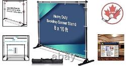 10x8ft Heavy-Duty Backdrop Stand Adjustable Step & Portable Carrying Bag