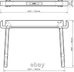 2-Pack Toughbuilt Steel Folding Portable Saw Horse Heavy-Duty Adjustable C500 US