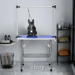 36 Pet Grooming Table Adjustable TWO Arms Heavy Duty Table for Dog Cat Foldable