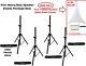 4x Heavy Duty Tripod Dj Pa Speaker Stands Adjustable Height Pair + Carry Bags