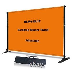 8'x10' Heavy-Duty Adjustable Banner Stand Step and Repeat Stand Backdrop Banner