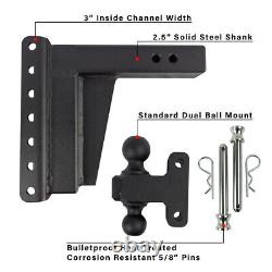 Bulletproof Hitches 2.5 Adjustable Extreme Duty 8 Drop Dual Ball Trailer Hitch