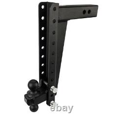 Bulletproof Hitches 2.5 Adjustable Heavy Duty 16 Drop Dual Ball Trailer Hitch