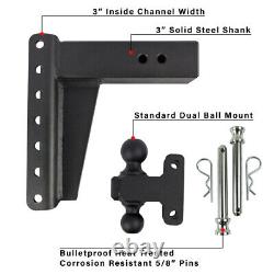 Bulletproof Hitches 3 Adjustable Heavy Duty 8 Drop Dual Ball Trailer Hitch
