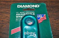Diamond 12 Heavy Duty Adjustable Wrench Wide Open MADE IN USA Old but new