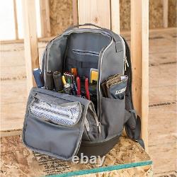 Estwing 20in Heavy Duty Hard Bottom Professional Storage Tool Bag Backpack 94759