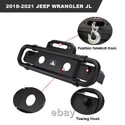 Front Bumper For 2018-2022 Jeep Wrangler JL JLU with D-Ring Heavy Duty Adjustable