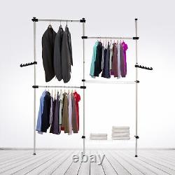Heavy Duty Adjustable Clothes Hanger Freestanding Clothing Hanger