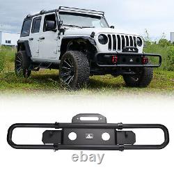 Heavy Duty Adjustable Front Bumper Steel For Jeep Wrangler 2018-20 JL With2 D-ring