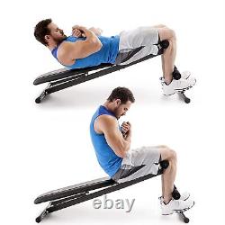 Heavy Duty Adjustable Seat Exercise Utility Bench WithComfortable Roller Pad Black