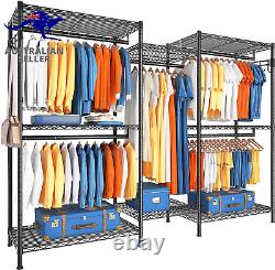Heavy Duty Clothes Rack Garment Rack Stand, Hanging, Wardrobe Shelf AU