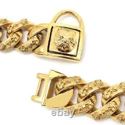 Heavy Duty Dog Choke Chain Collar Stainless Steel Medium Large Dogs Gold Pitbull