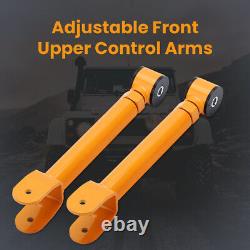 Heavy Duty Front Upper Adjustable Control Arm Set 0-8'' Lift for Jeep Wrangler