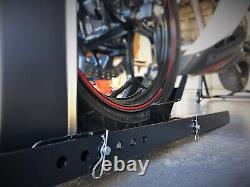 Heavy Duty Motorcycle Wheel Chock Stand 1800lb Capacity Adjustable 16kg