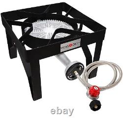 Heavy Duty Single Burner Outdoor Stove Propane Gas Cooker with Adjustable 0-20Ps