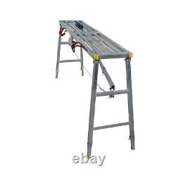 Heavy-duty Adjustable Folding Bench Galvanized Steel Bench