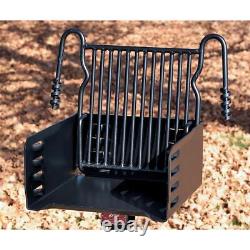 Pilot Rock Heavy-Duty 3/16 Plate Steel Park Grill With Handle Adjustable Height