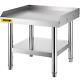 Stainless Steel Table 24x24 Inch Heavy Duty Prep Work Metal Workbench Adjustable