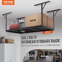 VEVOR Heavy Duty 4ft x 8ft Overhead Adjustable Garage Ceiling Storage Rack 600lb