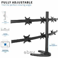 VIVO Hex LCD Monitor Desk Mount Stand Heavy Duty Adjustable 6 Screens up to 24